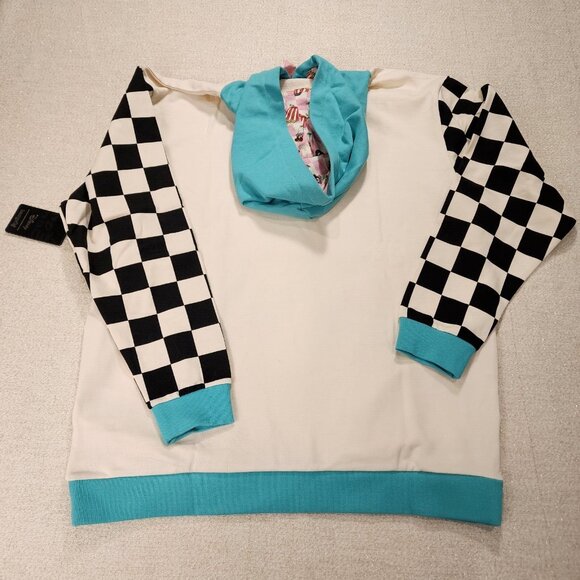 Loungefly Disney Mickey and Minnie Date Night Diner Jukebox Hoodie Unisex XL NEW - Picture 13 of 13